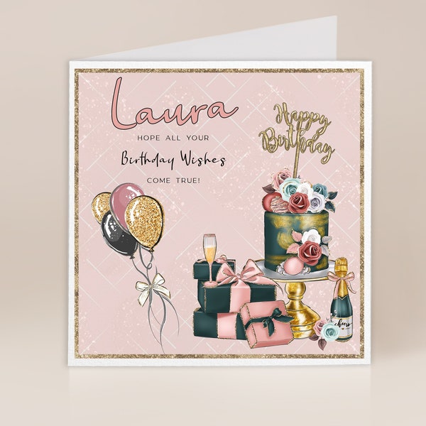 Personalised Birthday Card For Her | Birthday Card For Her | Greetings Card | Birthday Card