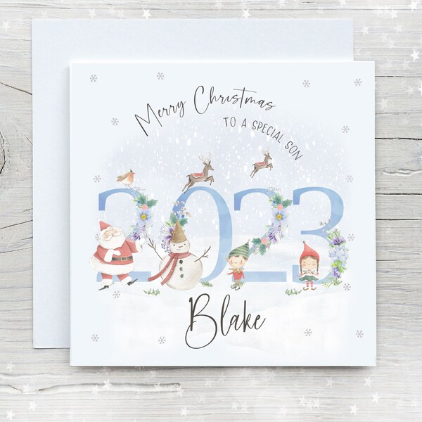 Personalised Christmas Card For Son And Fiancee Christmas Card Son And - View #6