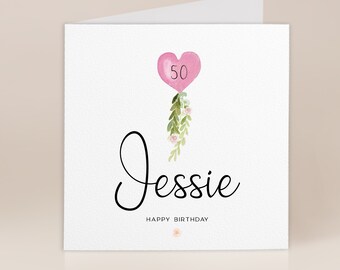 Personalised 60th Birthday Card Daughter Sister Friend Any Name/age/relation | UK - View #2