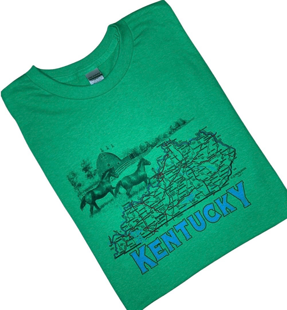 Kentucky State horses T-shirt~bluegrass state T-shirt~gifts under 20