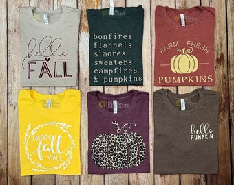 Fall tshirts ~ autumn tshirts ~ popular fall shirts ~ fall tees ~Bella canvas fall T-shirts