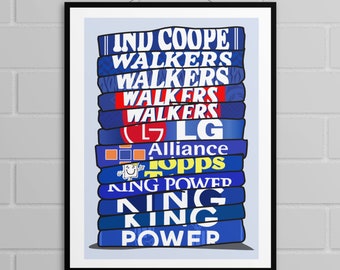 Leicester City - Shirt Stack Print Unframed