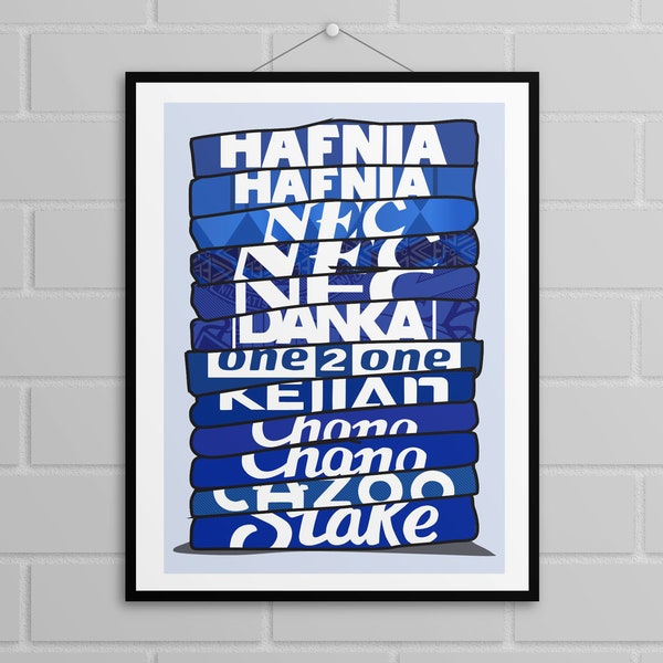 Everton - Shirt Stack Print Unframed