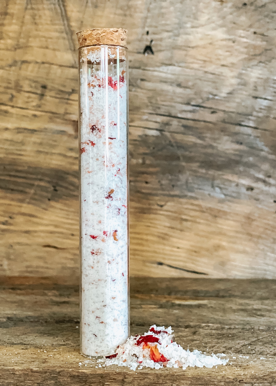 Bath Salts Glass Tube Foot Soak Self Care Epsom Salt Pink Himalayan