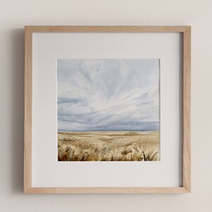 Art Print of "Moment of Calm", Rural Landscape Painting, Farm Fields, Farmhouse Wall Decor