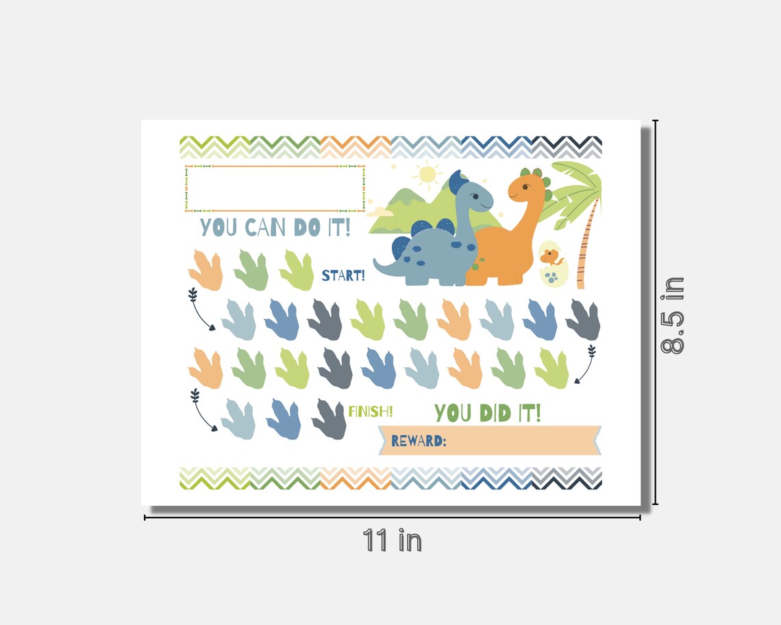 Printable Dinosaur Reward Chart / Editable Kids Behavior Chart / Reward ...