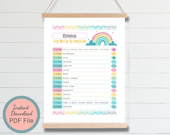 Editable Square Daily Routine Activity Cards With Charts I - Etsy