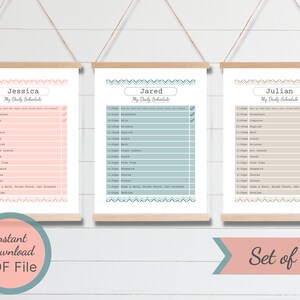 Printable Kids Daily Schedule / Editable Home School Daily Planner / Editable Daily Routine Schedule / Simple Visual Schedule Chart