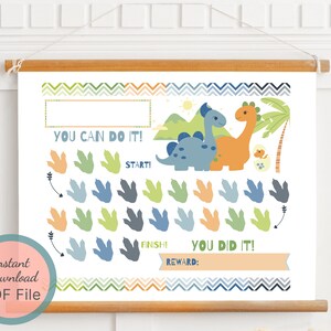 Printable Dinosaur Reward Chart / Editable Kids Behavior Chart / Reward Sticker Chart / Training Chart / Positive Reinforcement Program