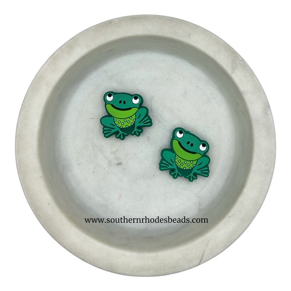 Green Frog Focal Bead