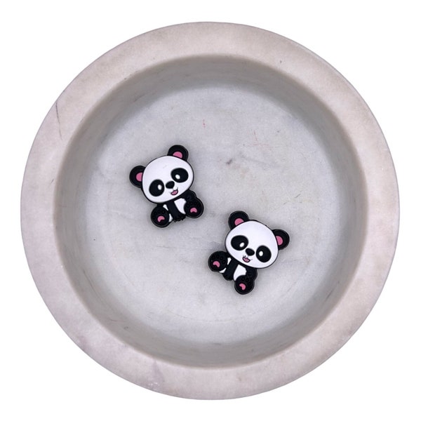 Panda Silicone Bead | Panda Bear | Panda Silicone Focal Bead | Focal Silicone Beads | Zoo Animals | Keychains, Freshies, Wristlets (FB13)