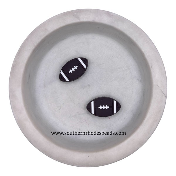 Football Silicone Focal Beads | Football Beads | Focal Beads | Silicone Beads | Football Mom | Keychains, Lanyards, Necklaces (FB206)