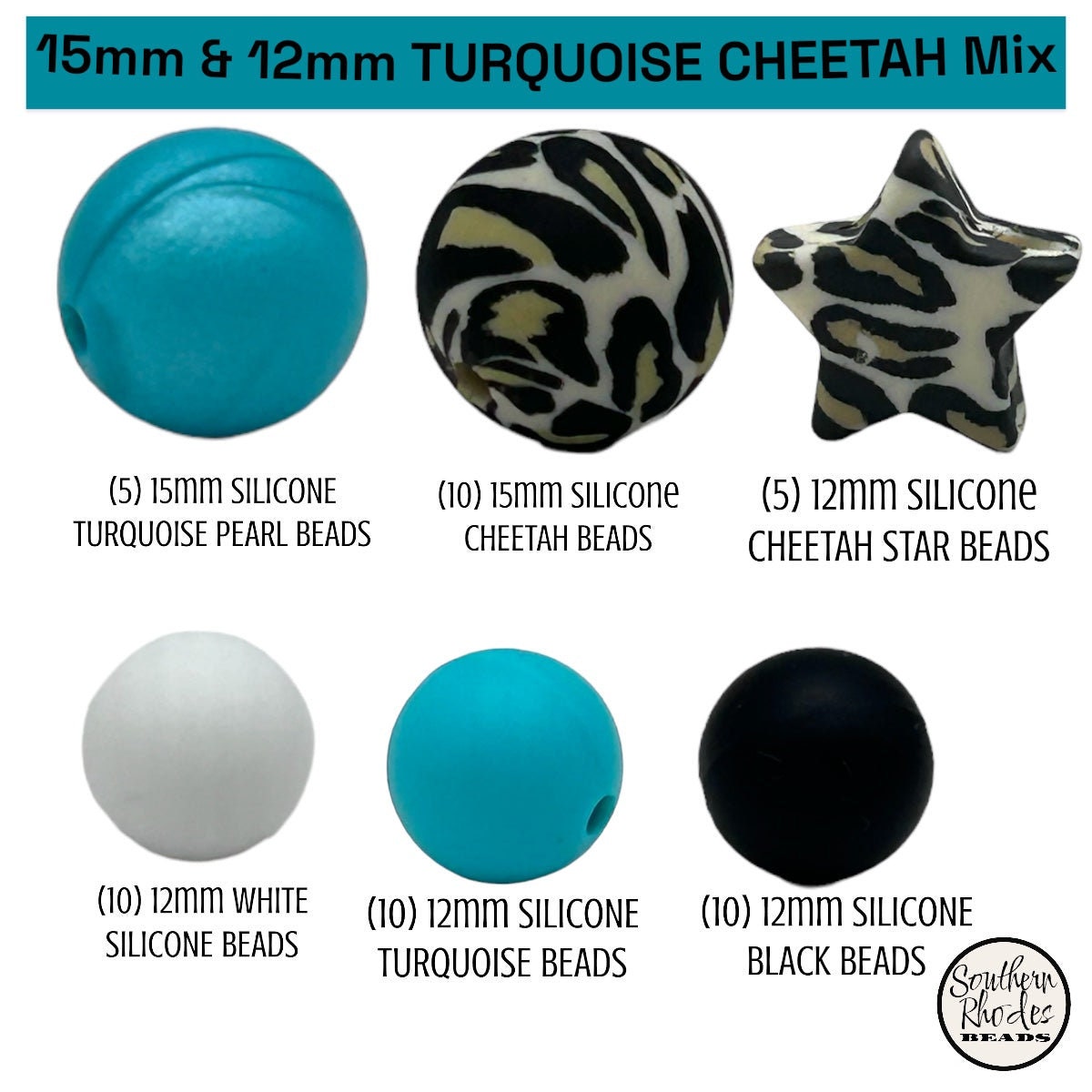 Turquoise Cheetah 15mm & 12mm Silicone Bead Mix 50 Count - Etsy Turquoise Cheetah 15mm & 12mm Silicone Bead Mix 50 Count - Etsy