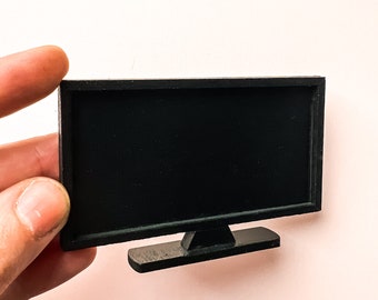 Mini Téléviseur Zenith Vintage 1:12 Fonctionnel - Maison De Poupée Milieu De Siècle