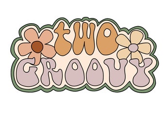 Two Groovy PNG, groovy birthday, birthday png, retro birthday party digital file, diy birthday outfit, groovy clipart
