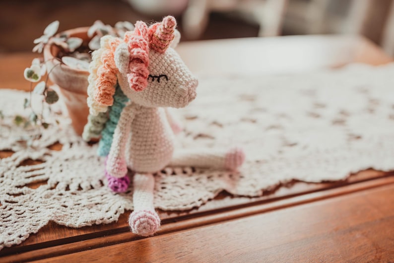 Charlotte the unicorn crochet amigurumi pattern, crochet pattern, amigurumi image 1