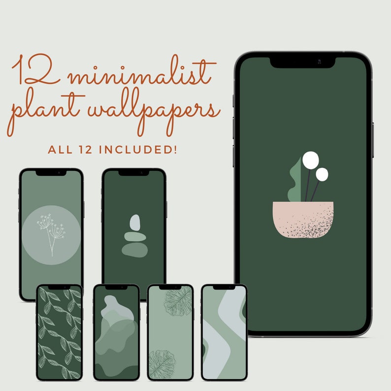 12 Minimalist Plant Iphone Wallpapers INSTANT DOWNLOAD - Etsy