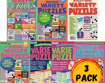 Lot of 3 Penny Press Variety Puzzles
