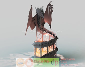 Dragon Fire Pit DXF files for plasma, laser cutting, CNC. Fire Pit Portable for Garden, Welded Fire Pit For Camping, DIY Firepit.