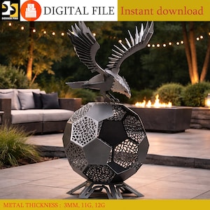 Eagle DXF |Ball DXF | Cube Fire Pit | CNC Laser Cut Metal Firepit File | Digital product