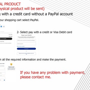 Pu&ograve; includere: Immagine di un prodotto digitale con istruzioni su come pagare con carta di credito senza un account PayPal. L'immagine mostra i passaggi per selezionare PayPal, scegliere il pagamento con carta di credito e compilare le informazioni. Il testo include "PRODOTTO DIGITALE".