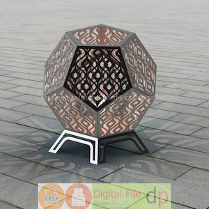 Ball Fire Pit DXF files for plasma, laser cutting, CNC. Portable Fire Pit for Garden, Welded Fire Pit For Camping, DIY Firepit.
