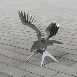 Eagle, prodotto digitale. File DXF per taglio al plasma e laser. Lavorazione dei metalli fai da te. File pronti per il taglio al plasma. immagine 3