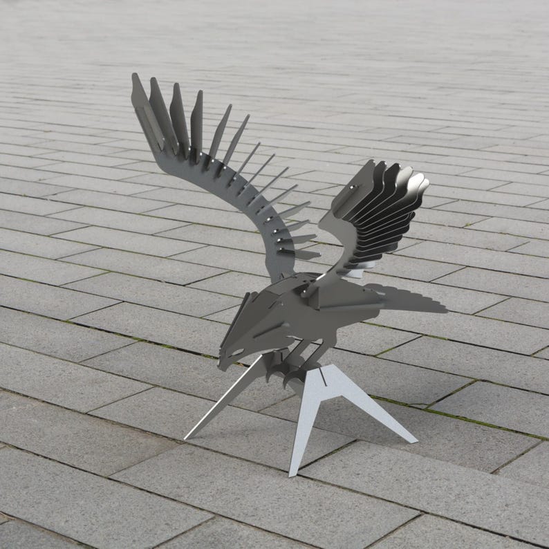 Eagle, prodotto digitale. File DXF per taglio al plasma e laser. Lavorazione dei metalli fai da te. File pronti per il taglio al plasma. immagine 3