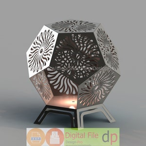 Ball Fire Pit DXF files for plasma, laser cutting, CNC. Portable Fire Pit for Garden, Welded Fire Pit For Camping, DIY Firepit.