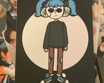 Sally Face game wooden broochpin handmade