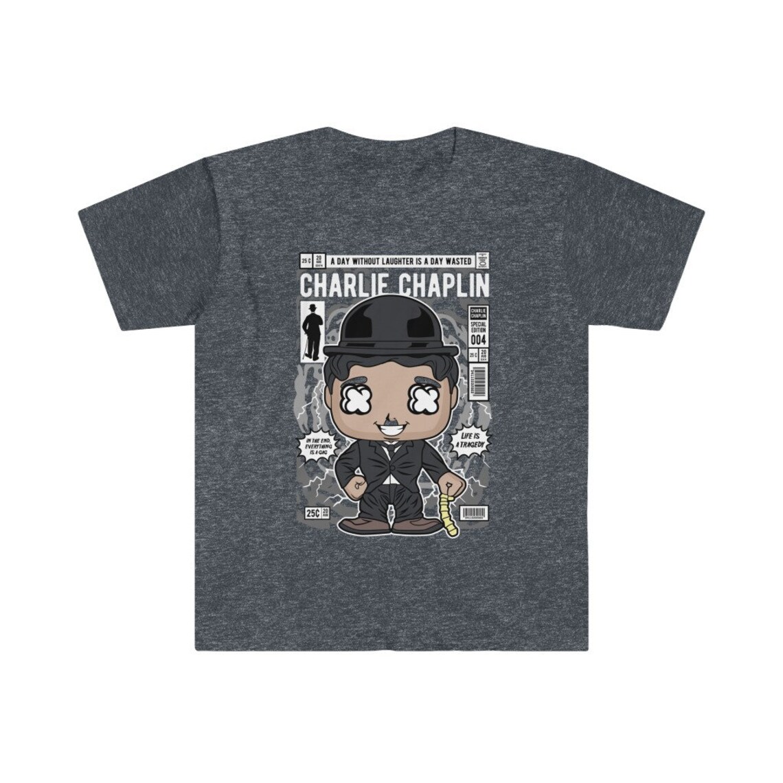 Charlie Chaplin Unisex Softstyle T-Shirt | Etsy