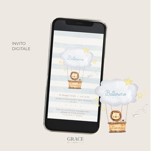 DIGITAL invitation whatsapp party customizable party invitation party kit, Baptism, birthday, Communion