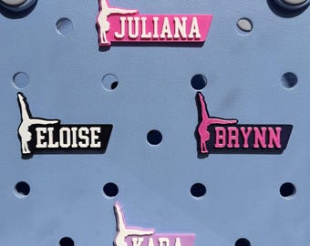 Gymnast Female Gymnastics Gymnast Personalized Bogg Bag Charm - 3D Printed Plastic