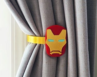 Iron Man Head Shape Curtain Holdbacks/Tiebacks 3D Printed Plastic (Set of 2)