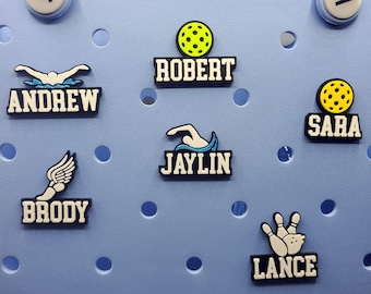 Sports2 Personalized Bogg Bag Charm - 3D Printed Plastic