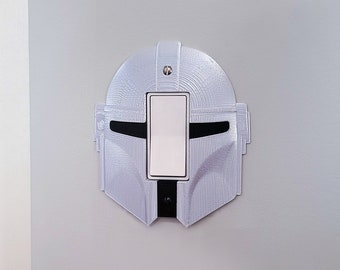 Mandalorian Switch Plate Cover 3D Printed Plastic (1-Gang) - A type