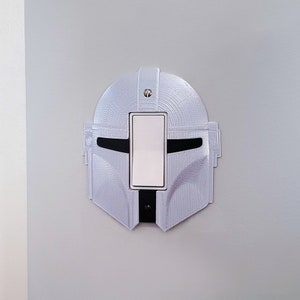 Mandalorian Switch Plate Cover 3D Printed Plastic (1-Gang) - A type