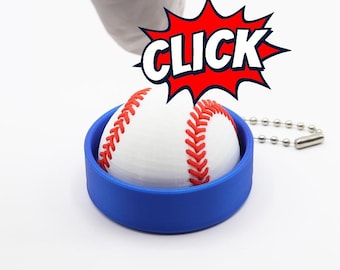 野球クリッカーデスクおもちゃ｜3Dプリント製フィジェットキーホルダー｜選手、コーチ、ファンへの野球ギフト
