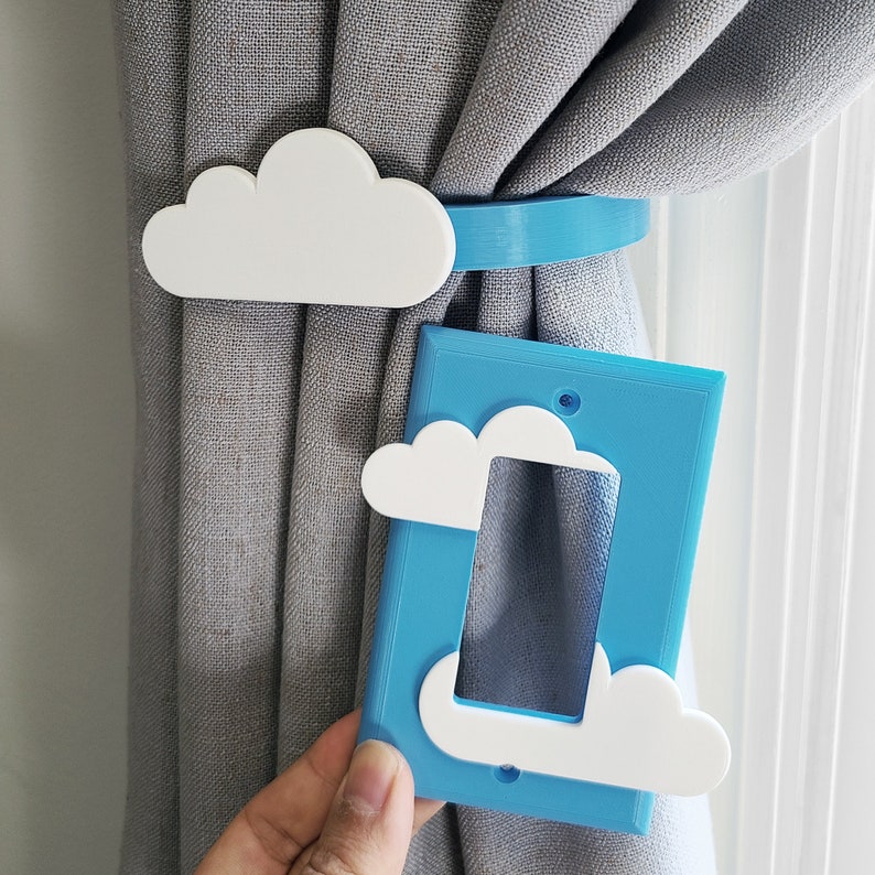 Clouds In The Sky Switch Plate Cover 3D Printed Plastic 1-Gang Toggle A type image 4