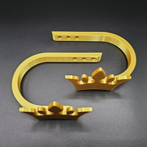 Tiara Crown Curtain Holdbacks/Tiebacks 3D Printed Plastic Set of 2 image 4