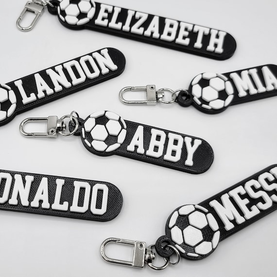 Soccer Personalized Keychain / Keyring / Bag Tag / Name Tag Etsy