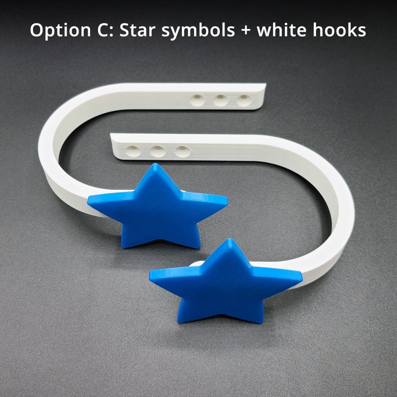 Replaceable Star Shape Curtain Holdbacks/tiebacks 3D Printed Plastic ...