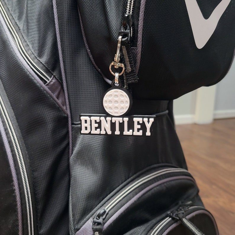 Sports Baseball/Basketball/Football/Golf/Soccer/Softball/Tennis/Volleyball Personalized Keychain / Keyring / Bag Tag 3D Printed Plastic Golf