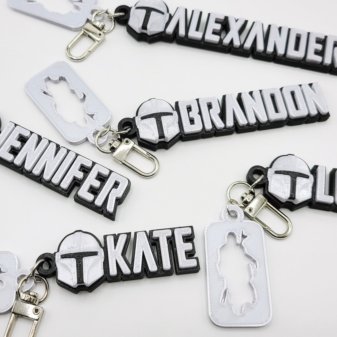 Personalized Mandalorian Keychain / Keyring / Bag Charm / Name Etsy