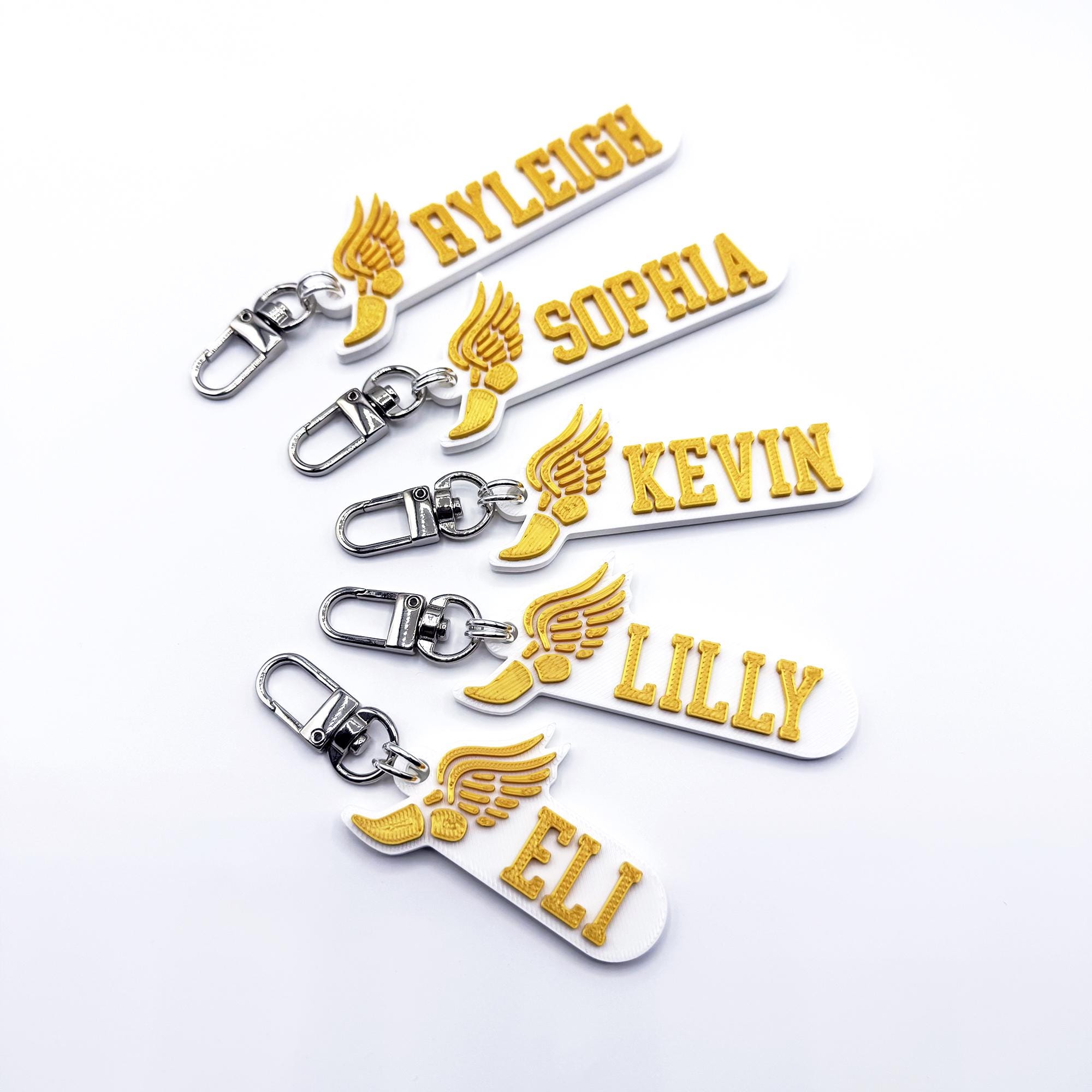 Track & Field Personalized Keychain / Keyring / Bag Tag / Name Tag - 3D Printed Plastic