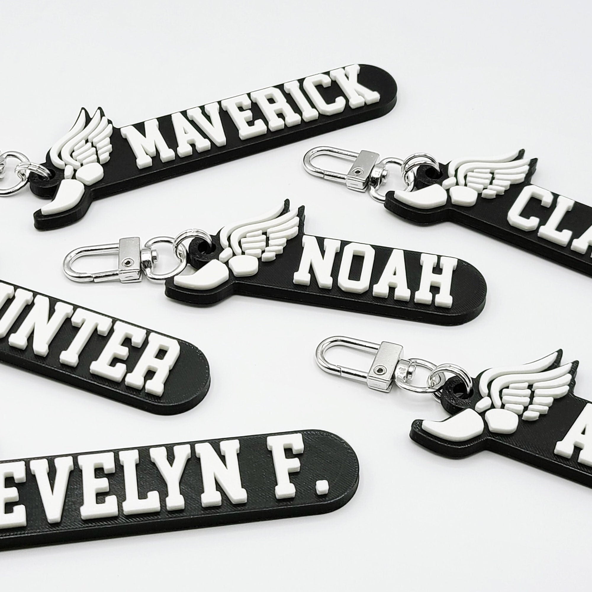 Track & Field Personalized Keychain / Keyring / Bag Tag / Name Tag - 3D Printed Plastic