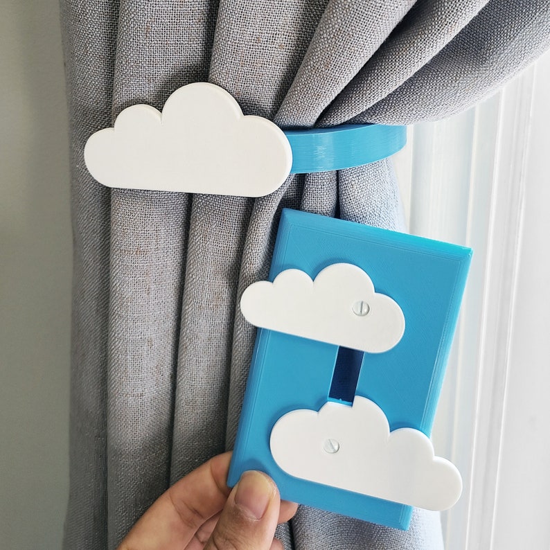 Clouds In The Sky Switch Plate Cover 3D Printed Plastic 1-Gang Toggle B type image 4