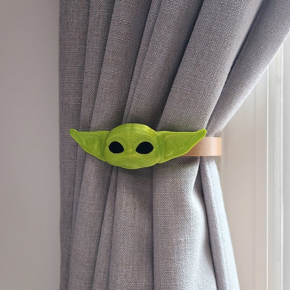 Baby Yoda Curtain Holdbacks/tiebacks 3D Printed Plastic set Etsy