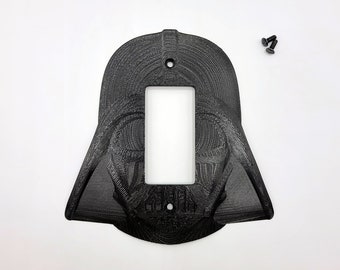 Darth Vader Switch Plate Cover 3D Printed Plastic (1-Gang) - A type