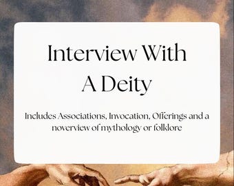 Entrevista con una deidad: Asociaciones, invocaciones, ofrendas y mitología (Descarga digital)